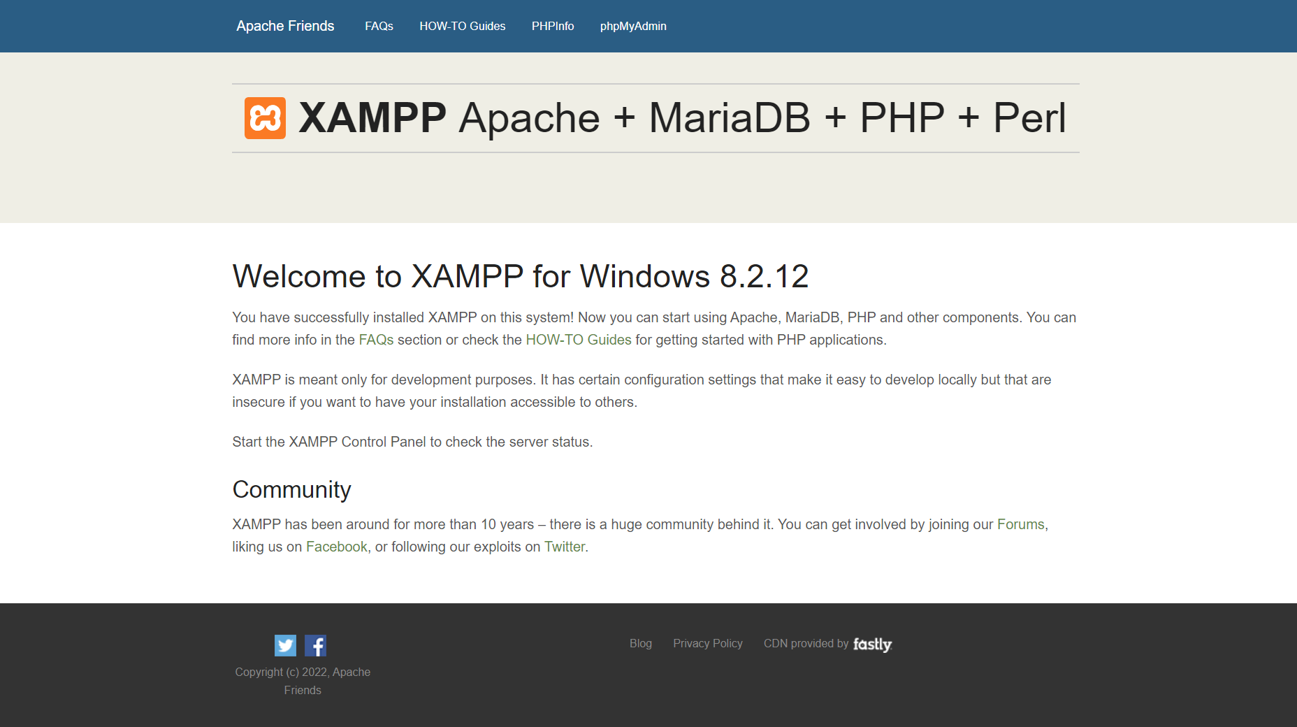 インストール確認